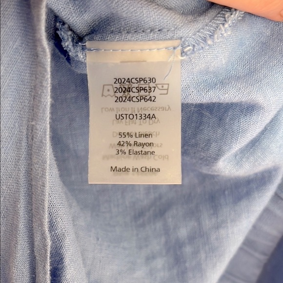 Universal Standard Tropez Tie-Front Linen Top - Picture 5 of 6